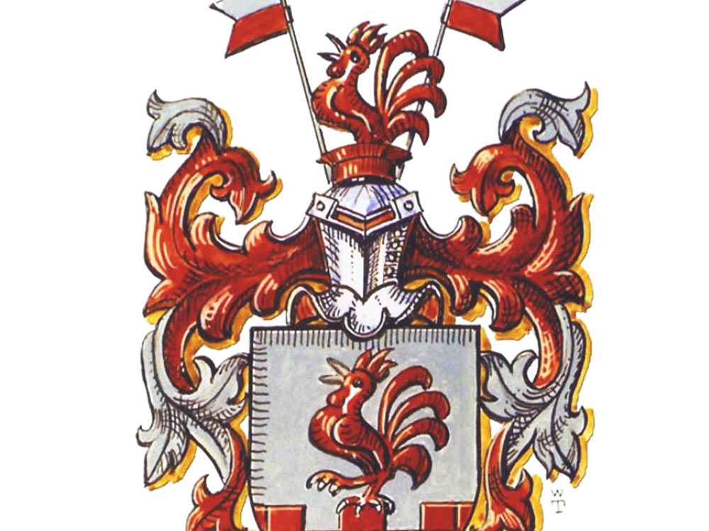 Logowappen Daniel Schreyer in rot und grau