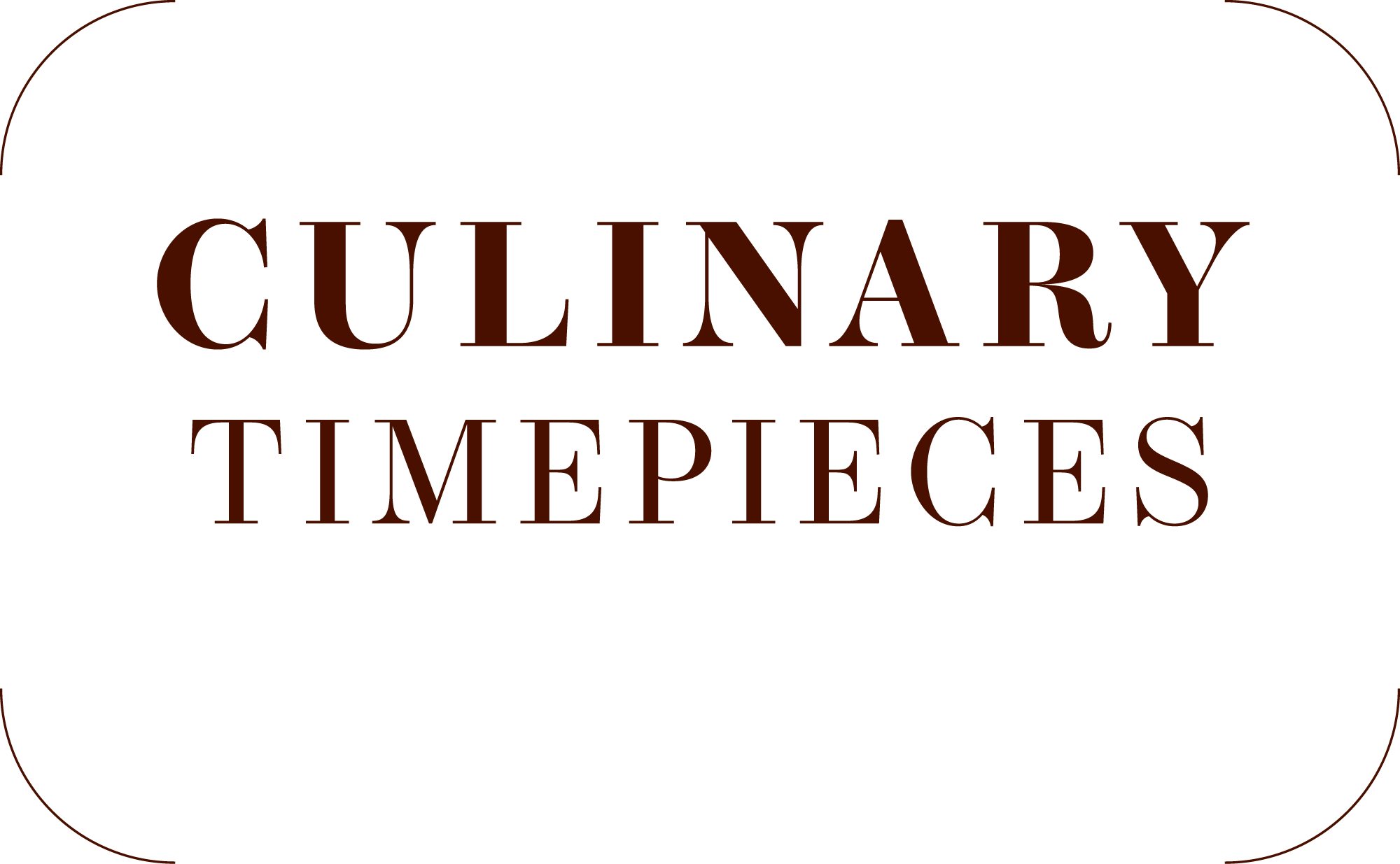 Logoentwicklung des Fotoprojektes "Culinary Timepieces" - Schriftzug in runden Ecken