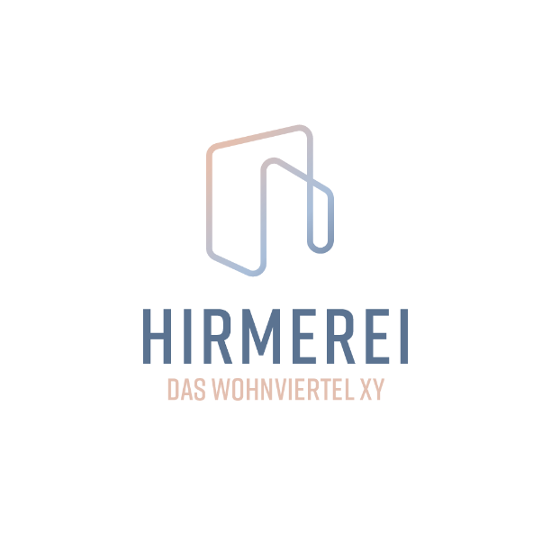 Alternativer Logoentwurf für den Bürgerdialog und Wohnungsbau Hirmerei Wohnkarree in München.