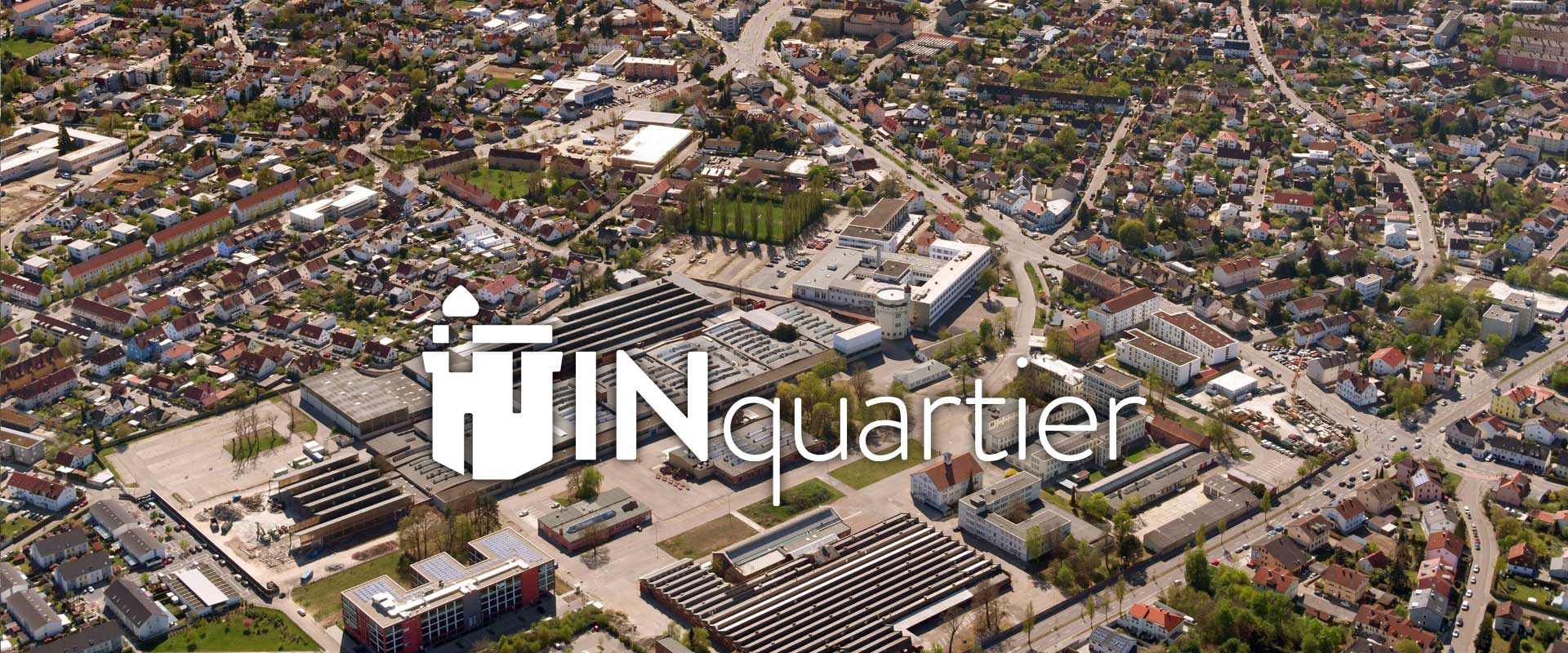 Headergrafik der neuen Wohnsiedlung in Ingolstadt mit Inquartier Logo.