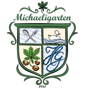 Altes Logo der Gastronomie Michaeligarten München.