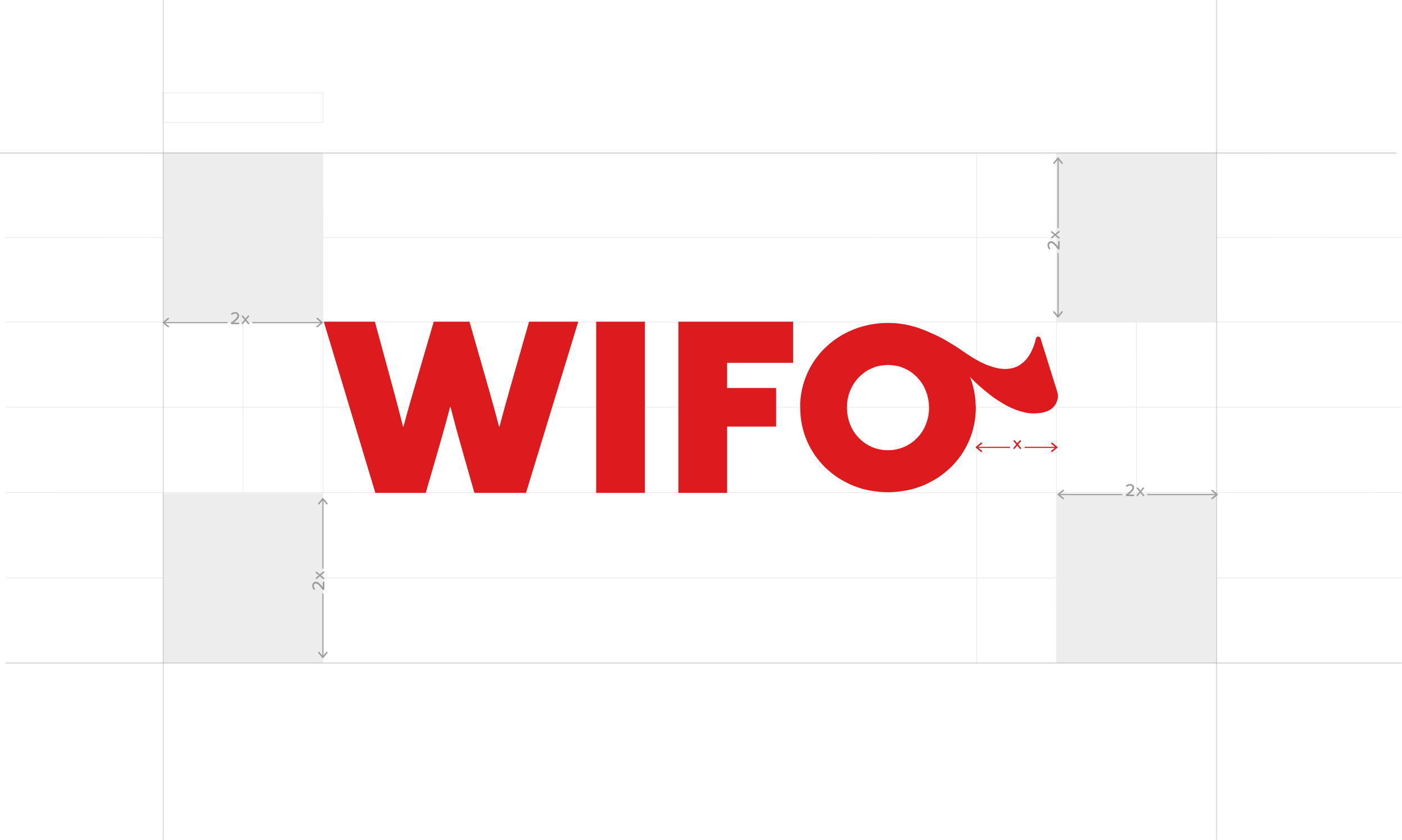 Mindestfreiraum und Abstaende des Logos von WIFO Verpackungsfolien.