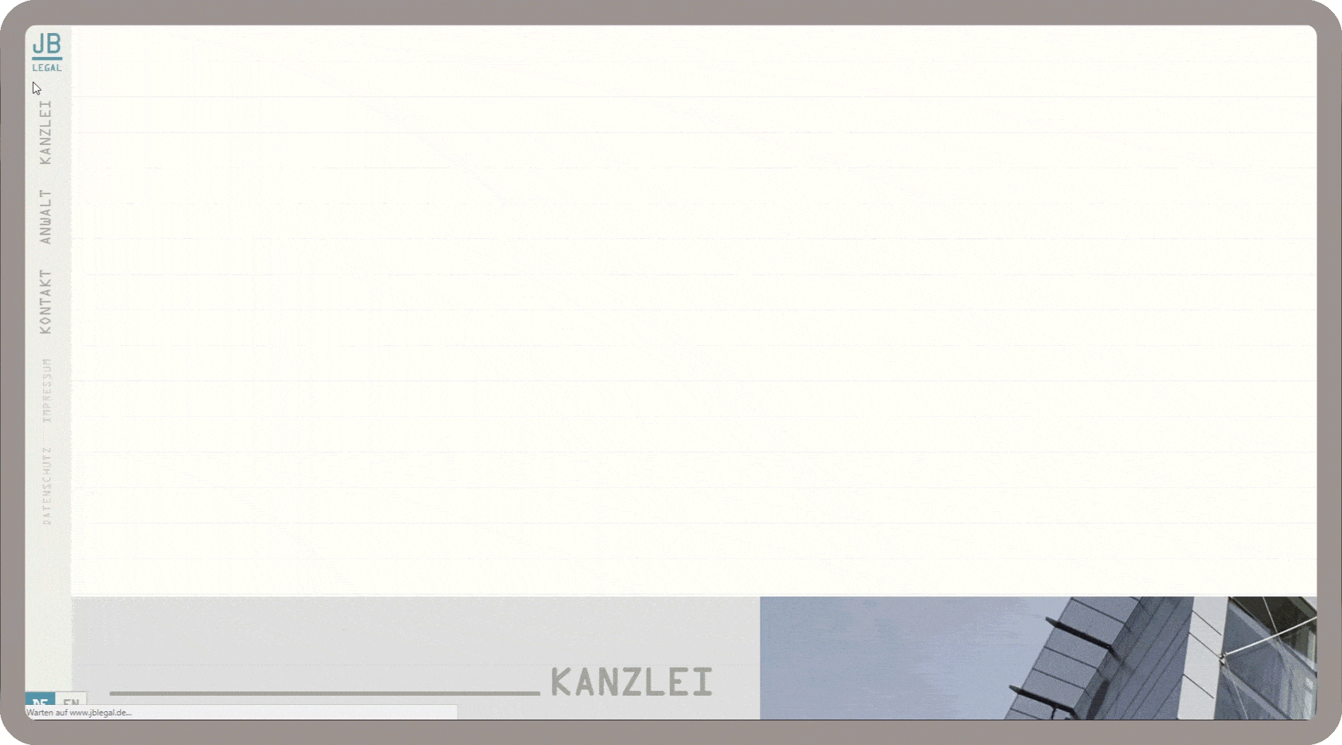 Das Screenvideo zeigt die responsive Webseite für die Anwaltskanzlei JB-legal in München. Die Webseite wurde auf dem Content-Managementsystem Wordpress und den Programmiersprachen PHP, Javascript, HTML, CSS realisiert.