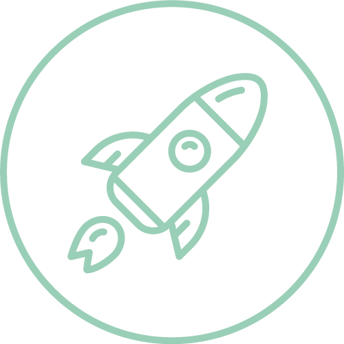 Website neu gestalten? Ein Raketen-Icon für erfolgreiche Projekte unserer Full-Service-Agentur aus München